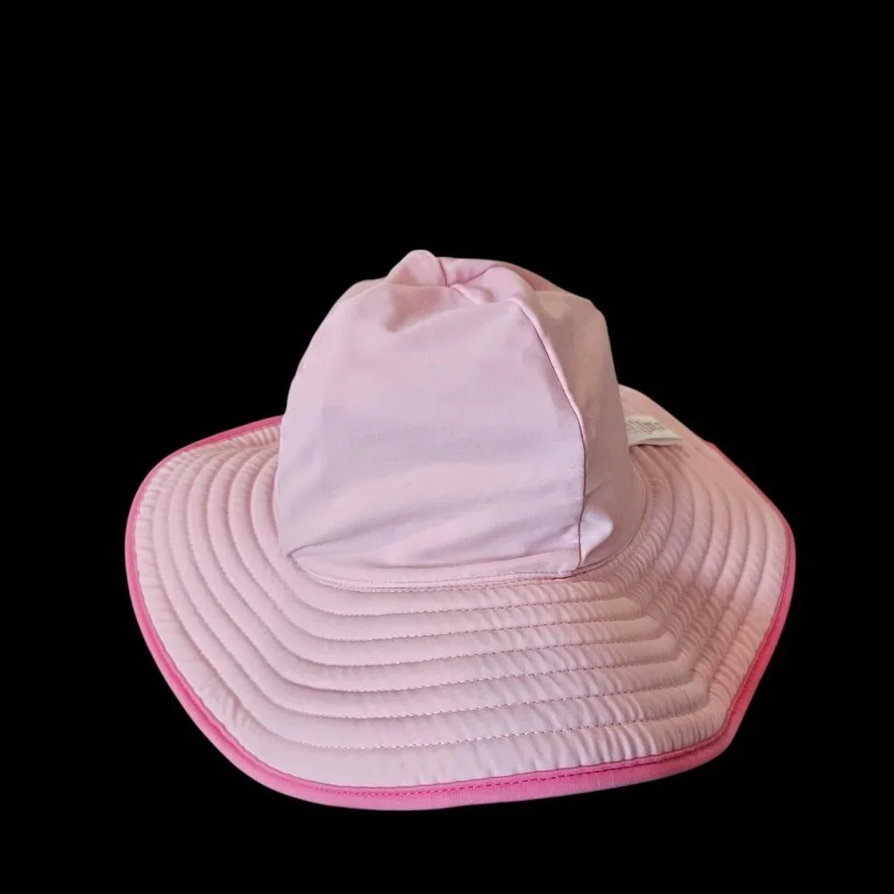 Ruffle‎ Butts Toddler Girl Pink Sun Pool Hat Reversible 3T 4T 5T Nylon Floppy